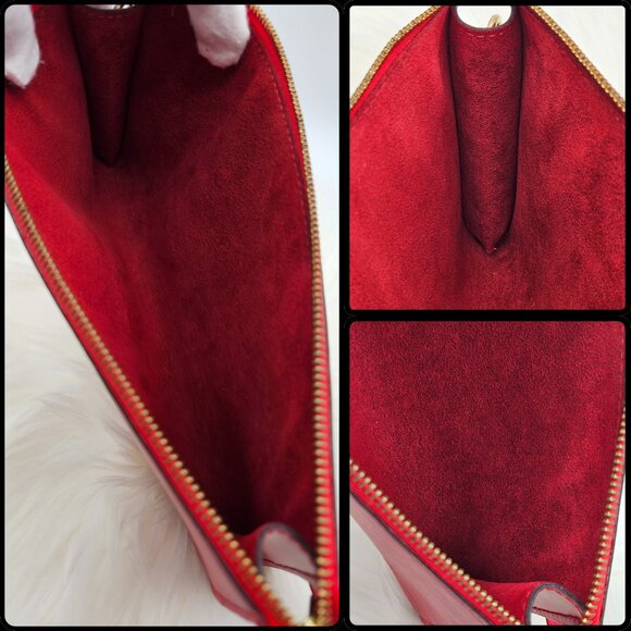 Louis Vuitton  Red Epi Leather Pochette Accessoire - Picture 15 of 17